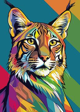 Euraziatische lynx Pop Art van MIROKKU