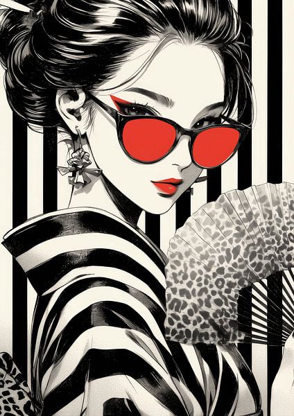 Karminroter Blick von crack head