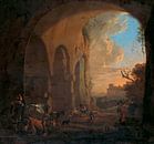 Drovers with Cattle under an Arch of the Colosseum in Rome, Jan Asselijn by Masterful Masters thumbnail