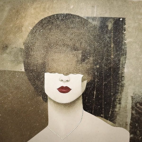 woman in Ton Sur Ton - Abstract portret 19 van TW living