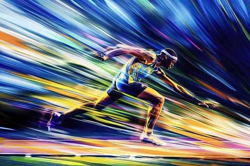 Atleet in beweging