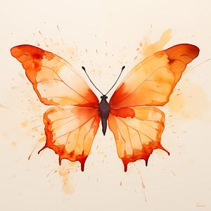 Schmetterling in Orangetönen