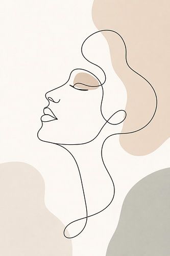 Soft Contours – Minimalist Face Line Art