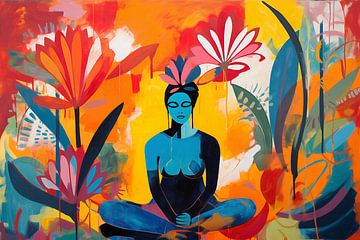 Buddha Frau, Zen Modern von Caroline Guerain