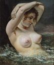 Die Frau in den Wellen, Gustave Courbet von Meesterlijcke Meesters Miniaturansicht