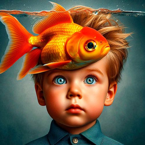 Bestaunen Sie den großen Goldfisch.( 1 )