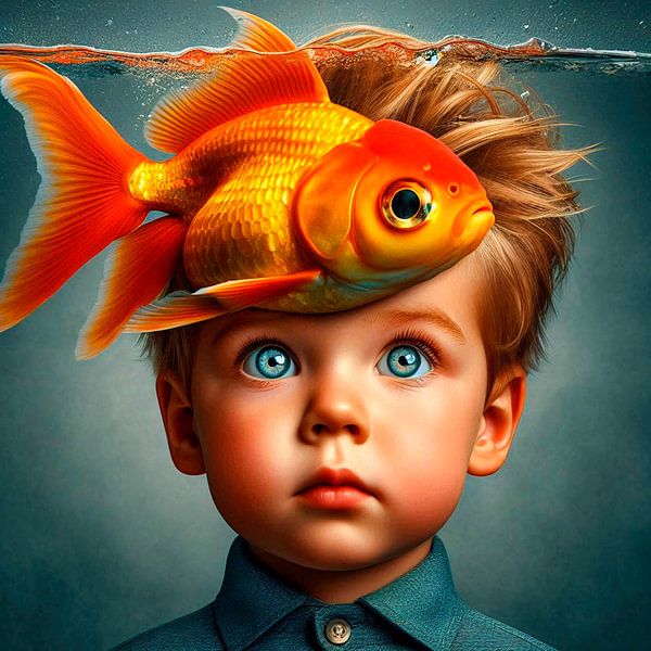 Marvel at the big goldfish.( 1 ) by Ineke de Rijk