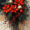 Décorations de Noël rouges sur Caprices d'Art