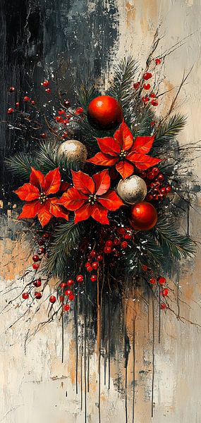 Red Christmas decorations by Art Whims