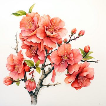 Blumen in fuzzy peach von Lauri Creates