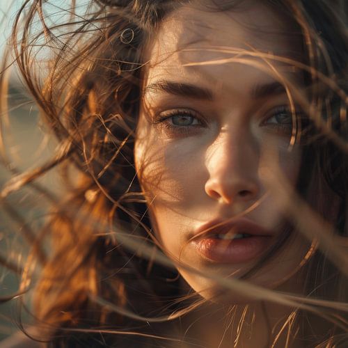 Gefluister van de wind: Portret van een vrouw