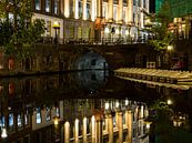 Utrecht stadhuisbrug bij nacht van Marjan Versluijs thumbnail