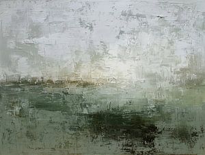 Abstract landschap met zonsopgang