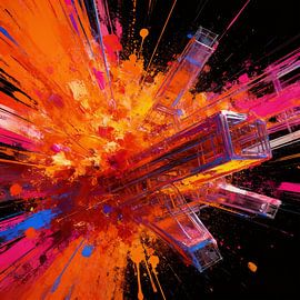 Farbausbruch — Explosive Farben voller Bewegung