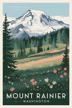 Mount Rainier, Washington van Poster Art Shop