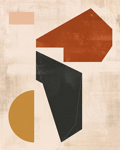 Abstracte Geometrie in Aardetinten – Modern Minimalistisch
