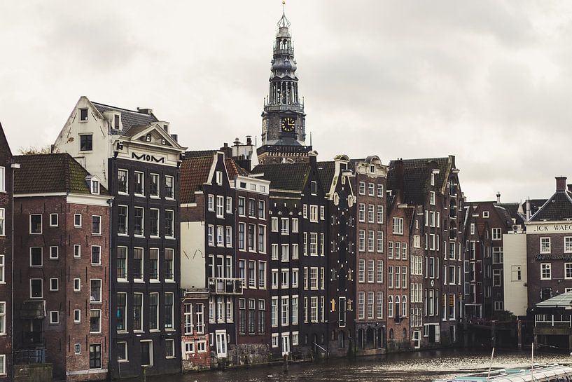 Amsterdam warehouses on the Damrak by thomaswphotography