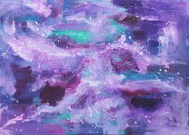 Purple and Blue Abstract by Maria Meester
