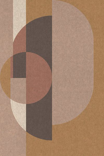 Retro Geometric Shapes in Earth tones no. 8 by Dina Dankers