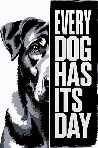 Motivatie kunstwerk met hond