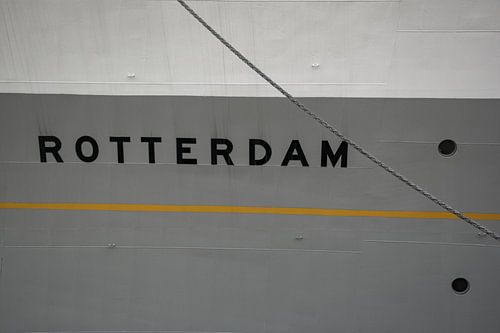 Detail SS Rotterdam moored at Katendrecht