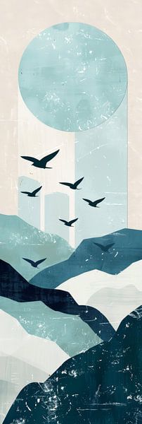 Minimalist landscape by Poster Art Shop