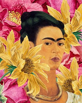 Frida in Yellow and Pink Garden van Marja van den Hurk