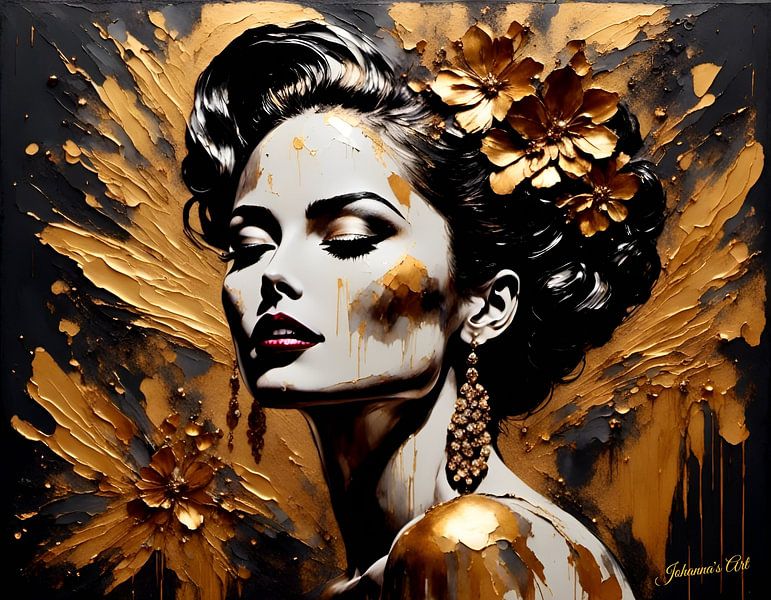 Golden Splendor 16 by Johannas Art Creations