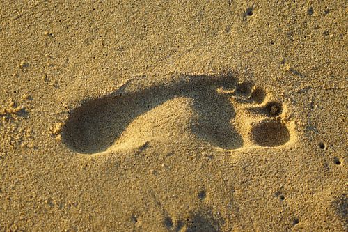 Voetafdruk in het zand