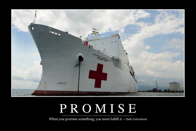 STK107172M-Promise: Inspirational Quote and Motivational Poster by Stocktrek Images