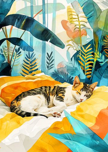 Slapende kat #kat #kattenleven