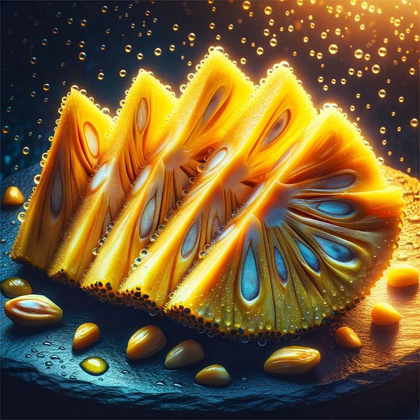 Golden Jackfruit Slices by Eric Nagel