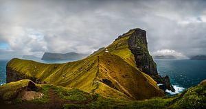 Kallur Vuurtoren Panorama(Kalsoy) van Jeroen Diks