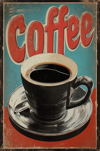 Retro koffie poster
