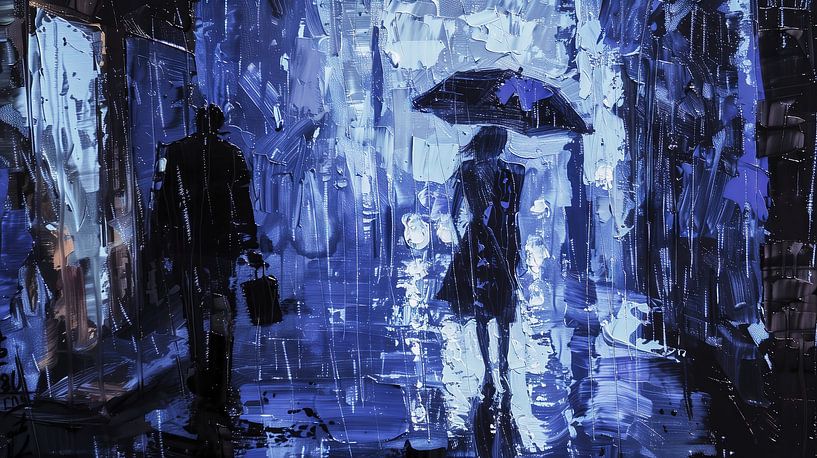 Stadtansicht im Regen von Frank Heinz