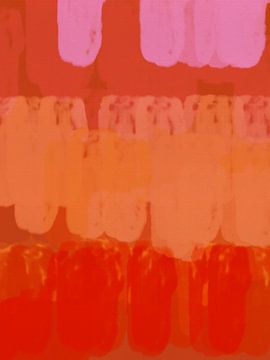 Neonrot, rosa, orange, terra. Bunte abstrakte in lebendigen Farben