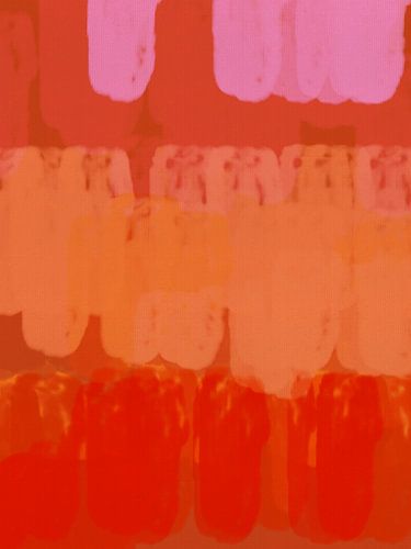 Neon rood, roze, oranje, terra. Kleurrijk abstract in levendige kleuren