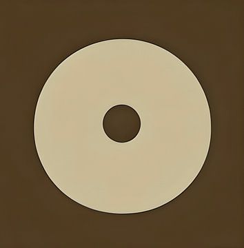 Bruin beige cirkel van Lily van Riemsdijk - Art Prints with Color