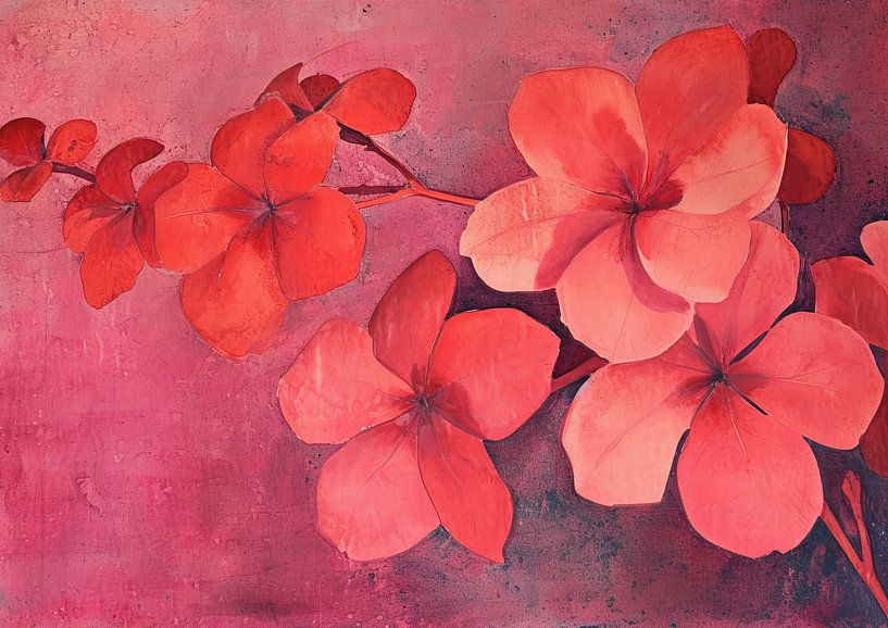 Geraniums by Eye catching paintings