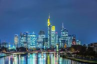 Frankfurt am Main - Skyline zur blauen Stunde von Frank Herrmann Miniaturansicht