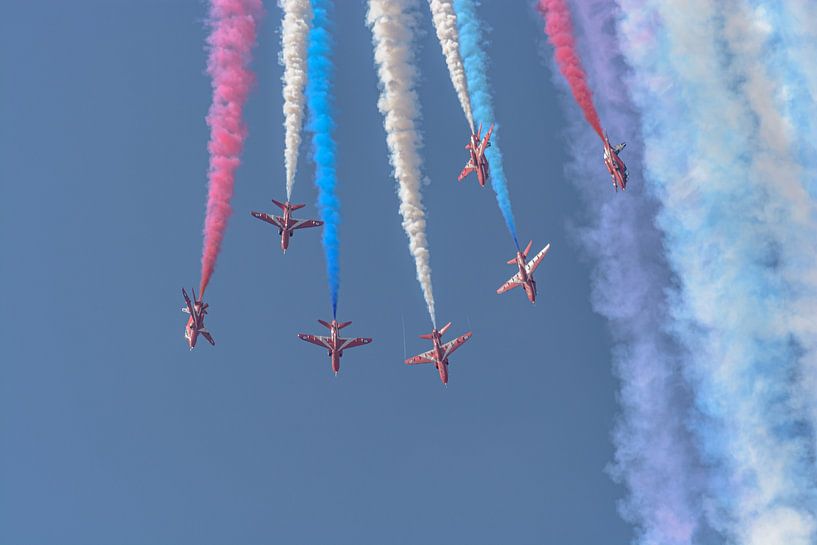 Red Arrows in actie tijdens AIR14. van Jaap van den Berg