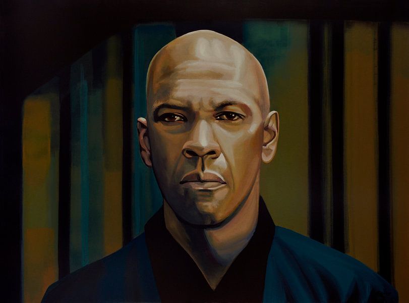 Denzel Washington schilderij van Paul Meijering