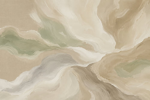 Zachte Stromingen in Natuurlijk Beige