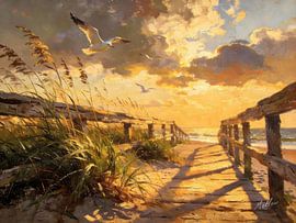 Between Dunes and Horizon – Coastal Art by Mellow Art