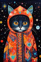 Tribal Animal Art 02 Cute Cat
