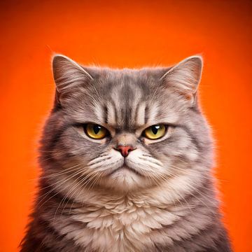 Grumpy Cat - orange by Uwe Kiefer