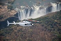 Helicopter over helicopter, over Victoria Falls