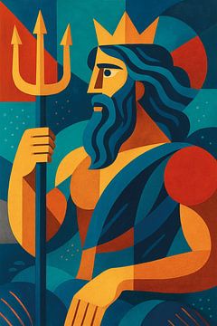 Neptun, ein geometrisches Kunstwerk. von Galerie Hoppenbrouwers