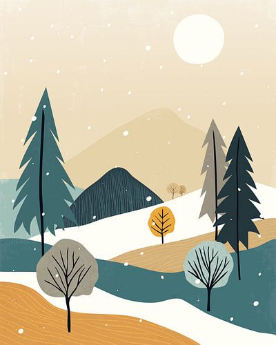 Abstrakte Winterlandschaft 8