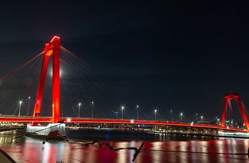 Willemsbrug panorama - Rotterdam van Sebastian Stef